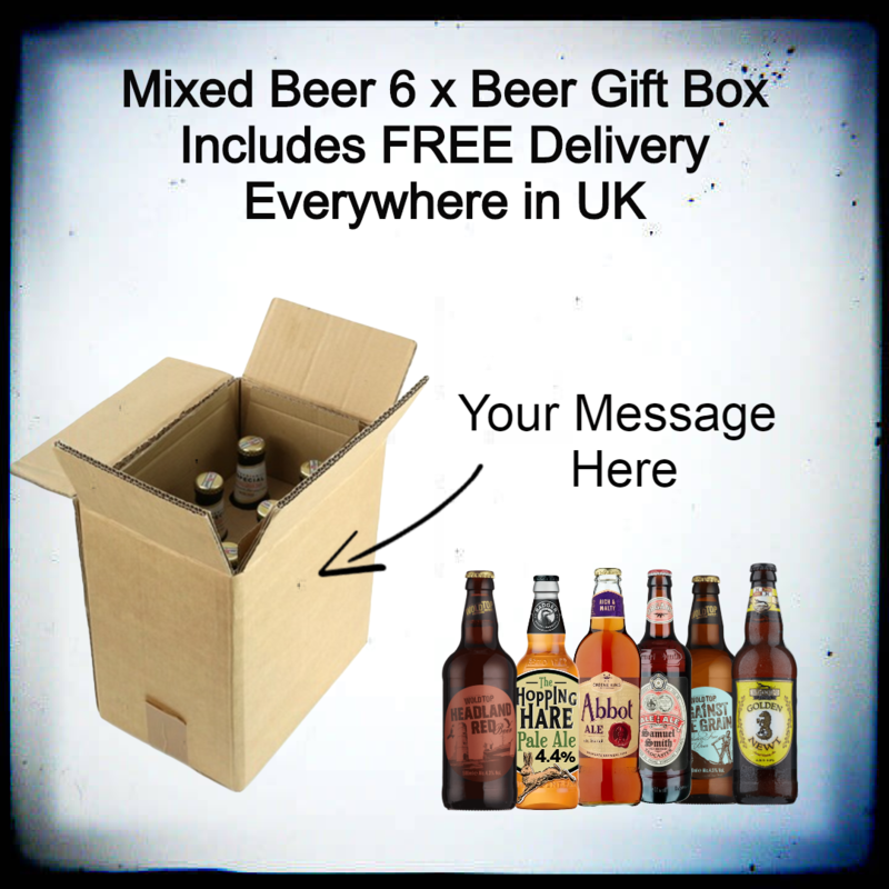 6 x Mixed Beer Gift Box with Personal Message &amp; Gift Wrapped