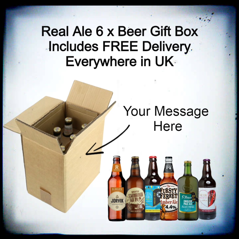Real Ale 6 x Gift Box with Personal Message &amp; Gift wrapped