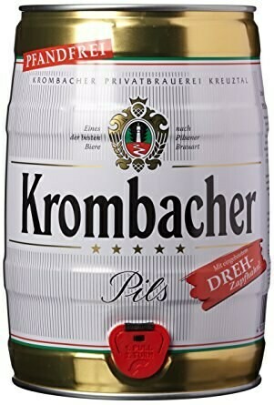 Premium Krombacher Pils 5 Litre Kegs 4.8% * Important Kegs