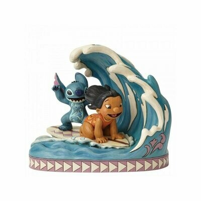 Disney Traditions: Figura Lilo & Stitch cogiendo la ola - Enesco
