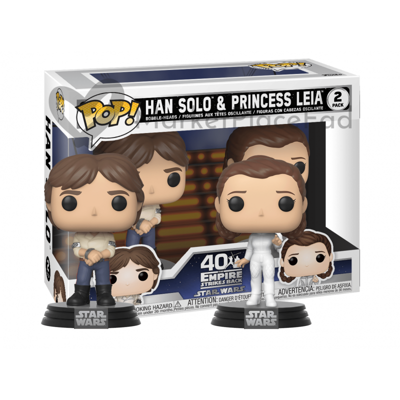 Pack Han Solo & Leia Funko Pop - Star Wars
