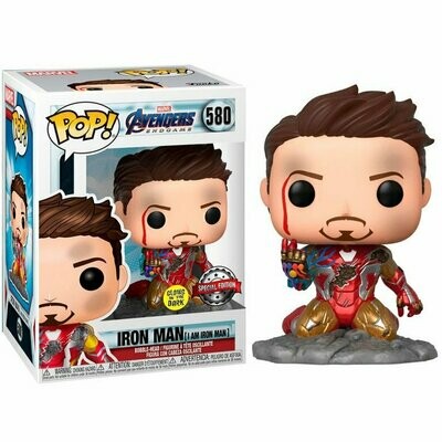 Iron Man (I Am Iron Man) Exclusivo 580 Funko Pop - Avengers Endgame. Glow in the Dark