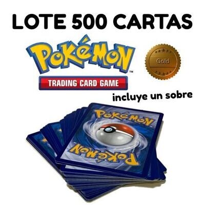 Lote Gold de 500 cartas Pokemon TCG al azar