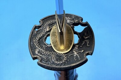 JKOO-Classic dragon Hitatsura style hamon Katana