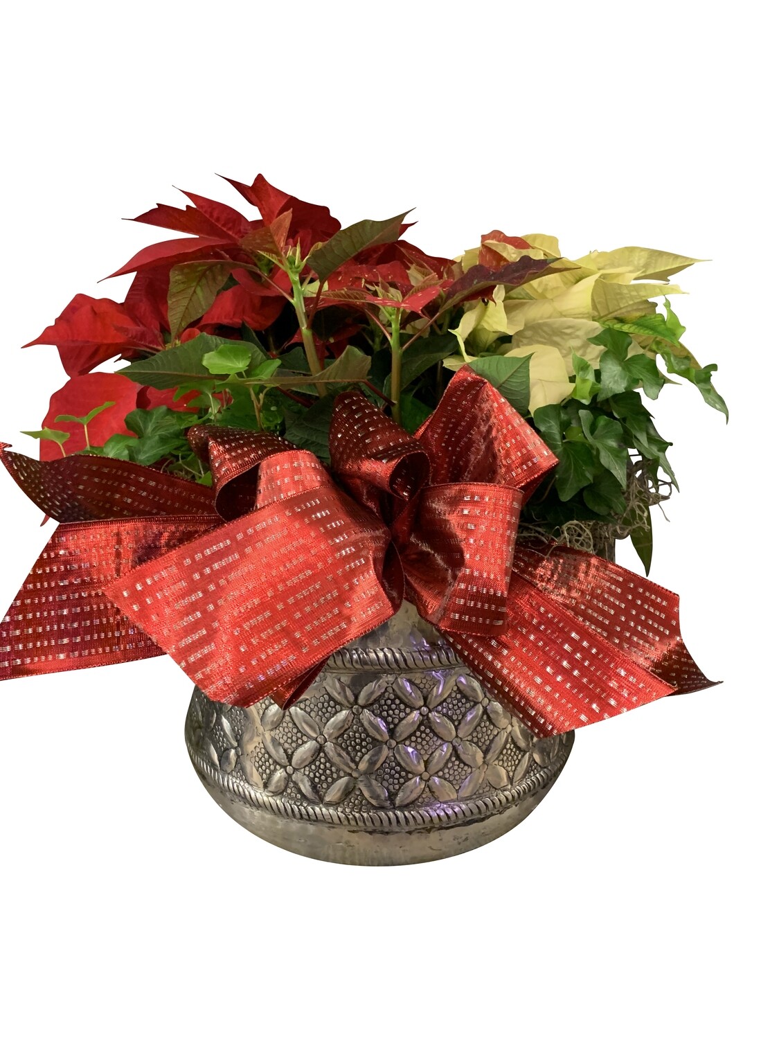 Small Seasonal Arrangement in Decorative Basket