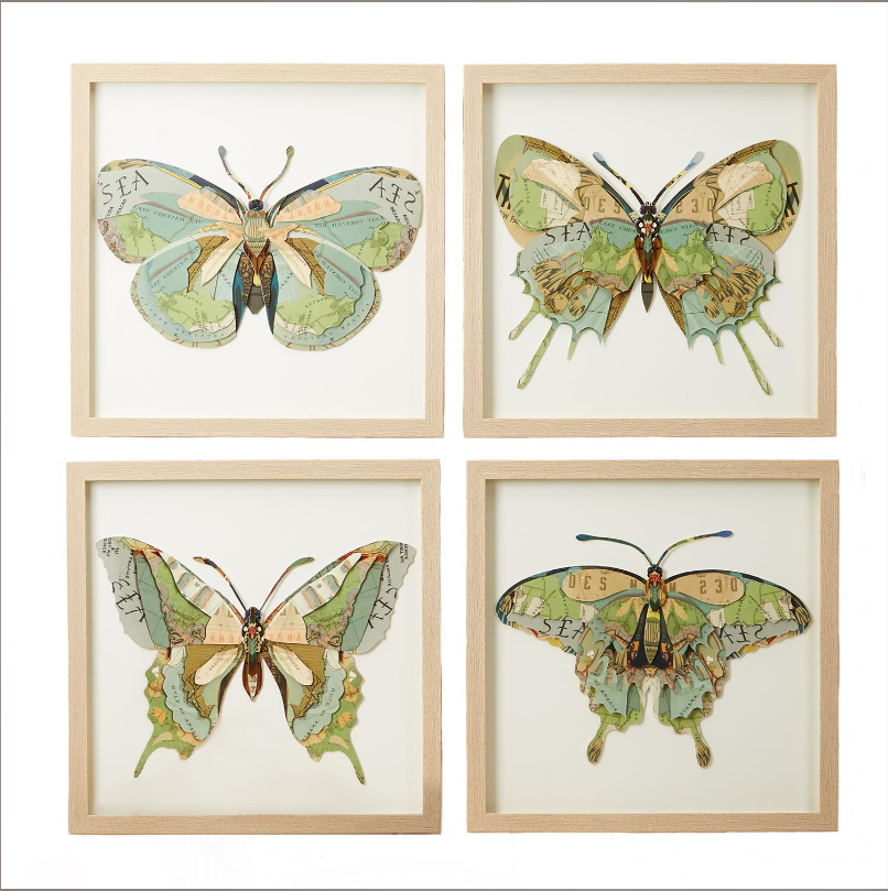 Butterfly 3D Collage Wall Art