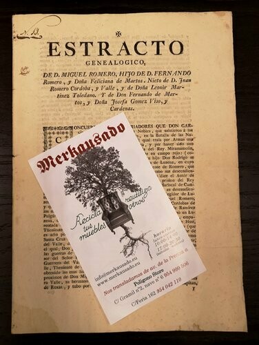 Documento Año 1779 genealogía