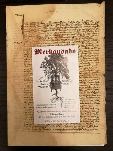 Documento Roca de Bellera. Año 1585?