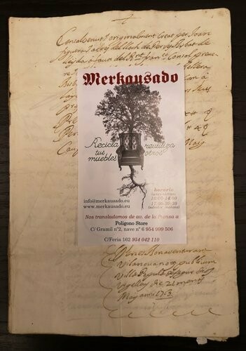 Documento Roca de Bellera. Año 1713
