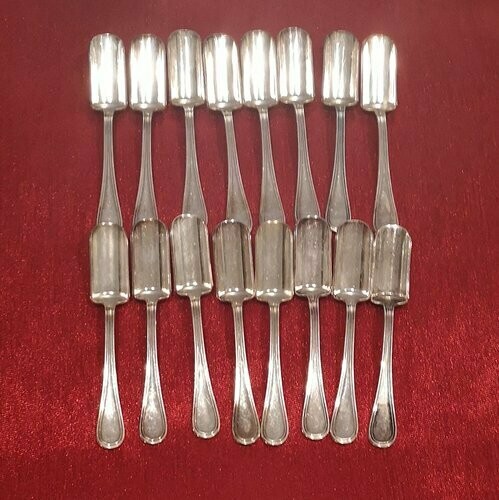 Lote De 16 Cucharitas en Baño de  Plata