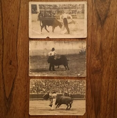 Lote Tres Foto/Postales primeros siglo XX, de Torero