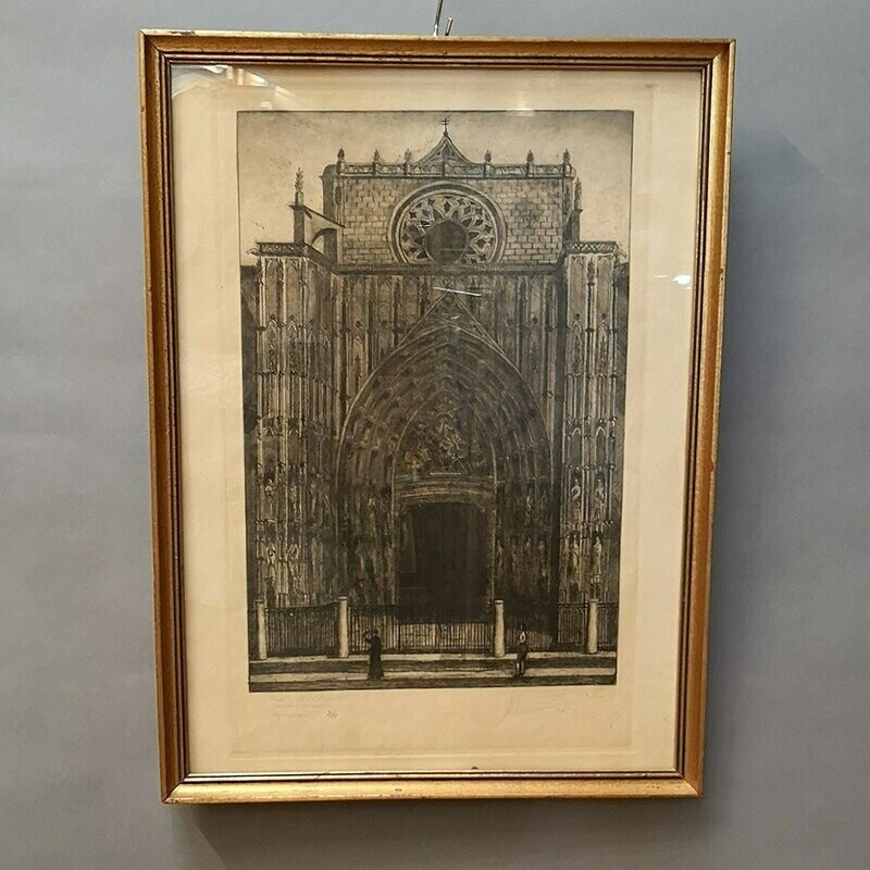 Grabado Puerta Catedral de Sevilla