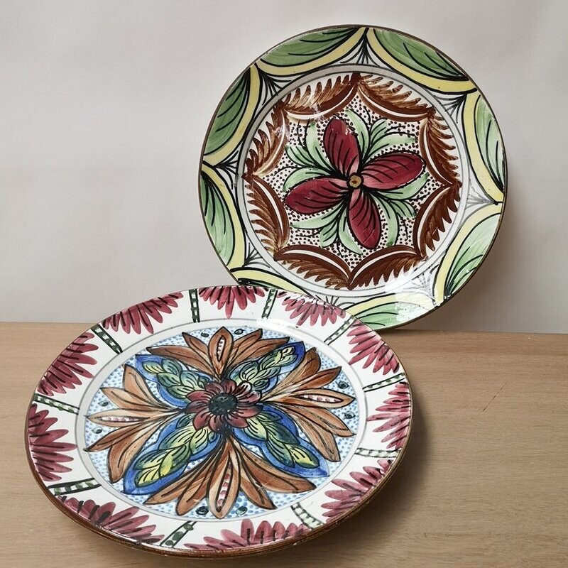 Pareja Platos Flores