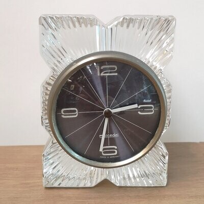 Reloj de Mesa Vintage de Cristal