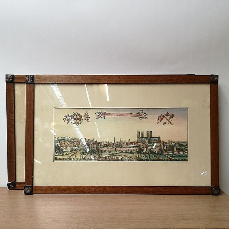 Pareja de Láminas de York y Amberes