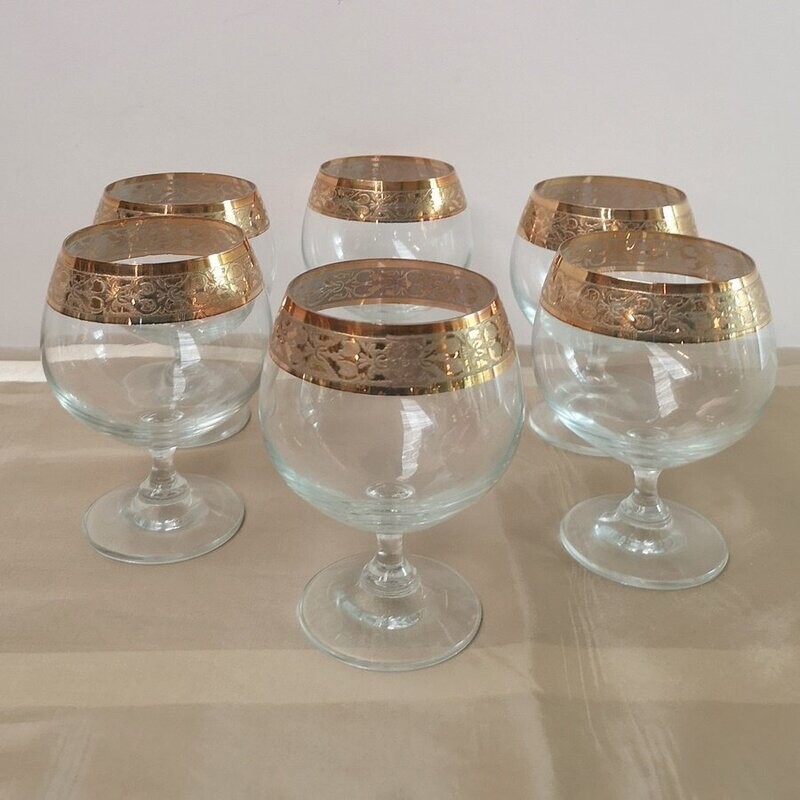 Juego de Seis Copas para Coñac Juego de Seis Copas para Coñac