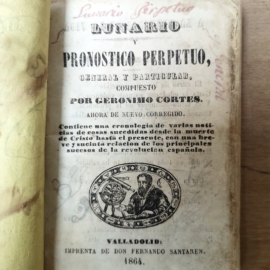 Libro “Lunario y Pronóstico Perpetuo” de Gerónimo Cortés