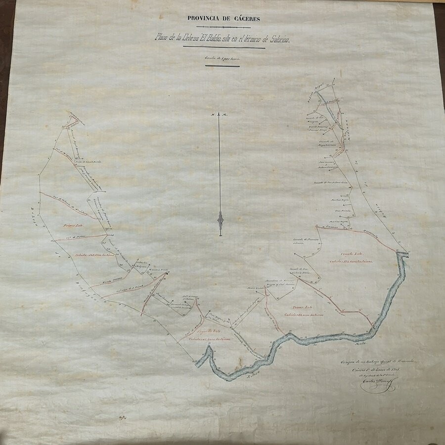 Plano de la Dehesa “El Baldío” de 1903