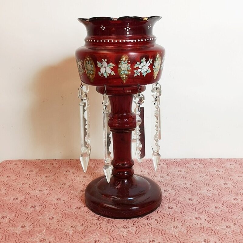 Entubado Victoriano Ruby Glass Entubado Victoriano Ruby Glass