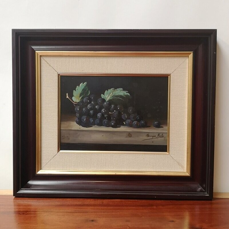 Bodegón Uvas Firmado Montes Bodegón Uvas Firmado Montes