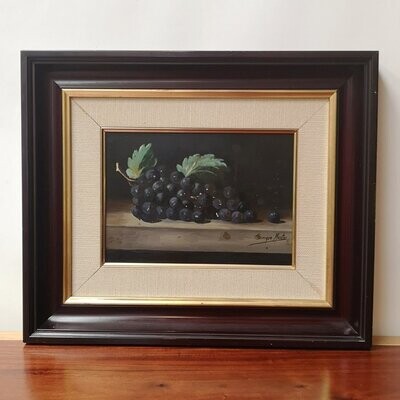 Bodegón Uvas Firmado Montes
