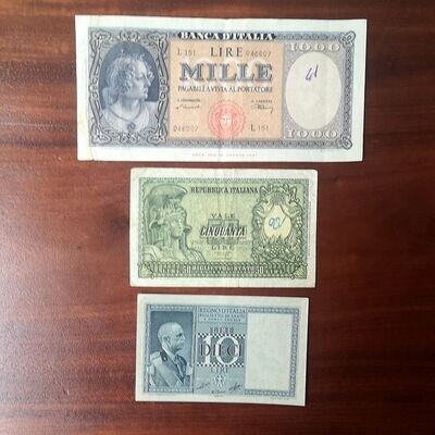 Lote Tres Billetes