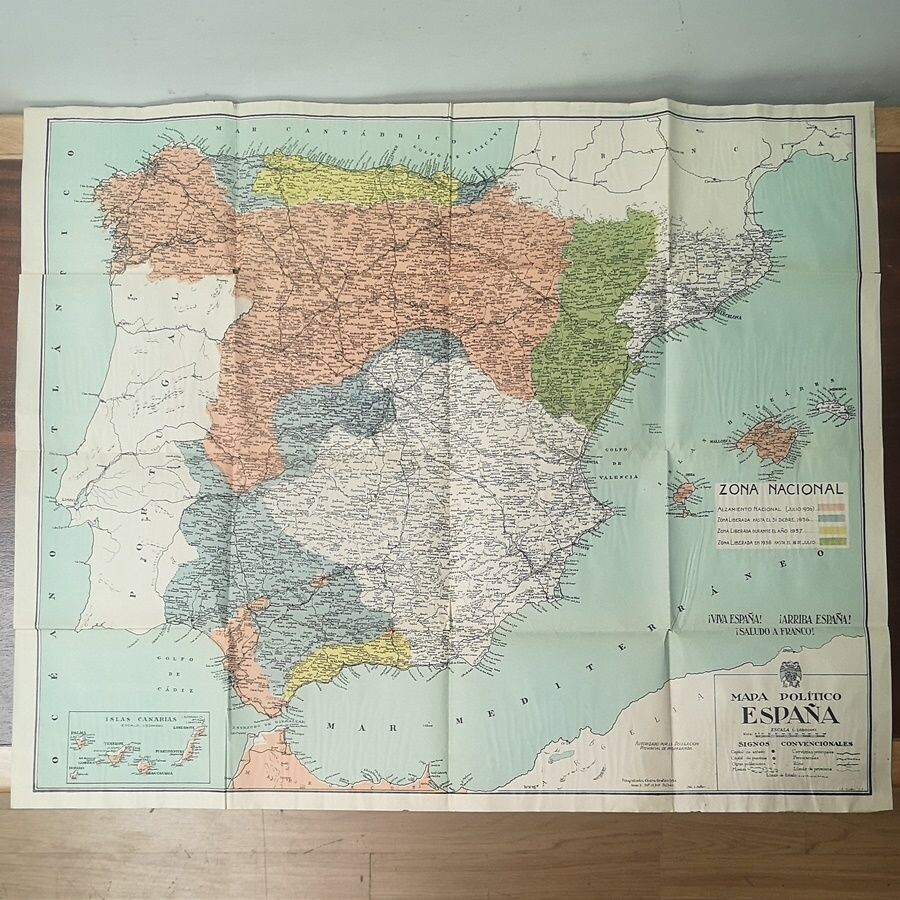 Mapa Político de España del 39