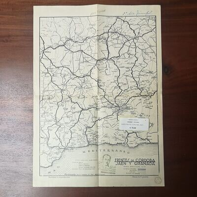 Mapa Cartográfico del Frente de Córdoba Jaén y Granada