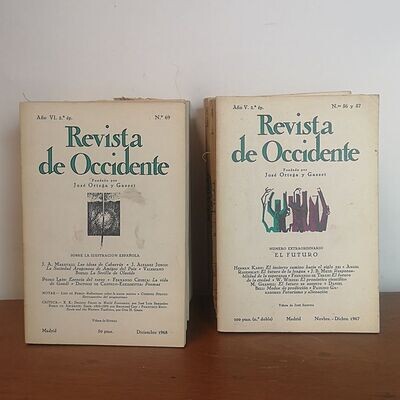 Revistas de Occidente, segunda época. Años 67  y 68.