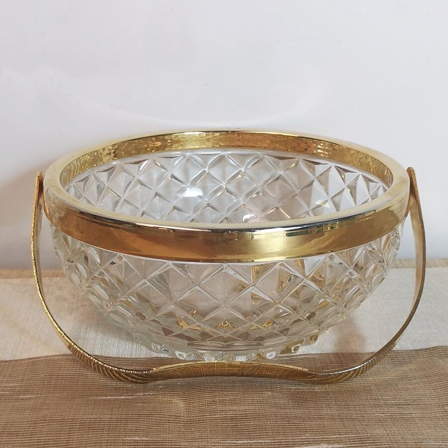 Cesta de Cristal y Metal