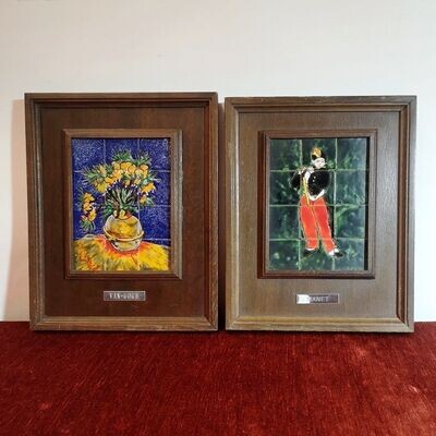 Par de Cuadros con Azulejos