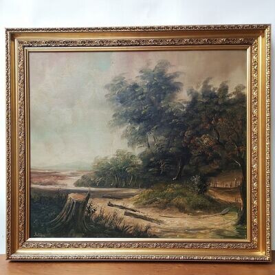 Paisaje, Óleo sobre lienzo