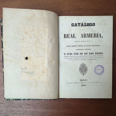 Catálogo de la Real Armería 1849