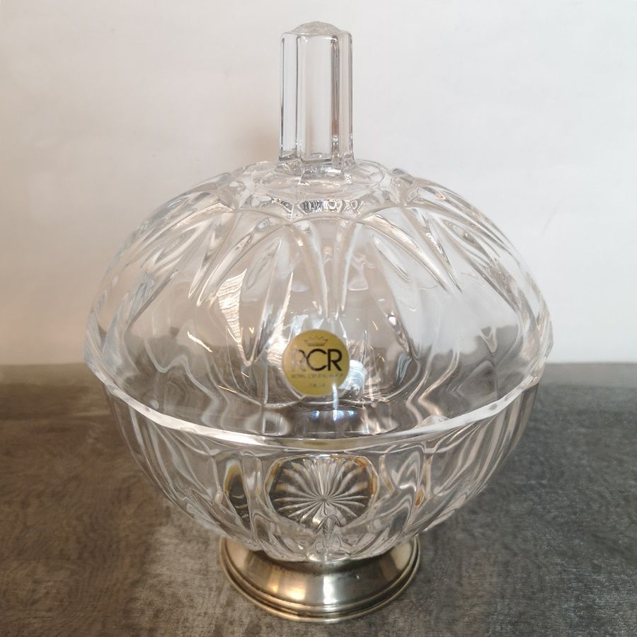 Caramelero de Cristal y Plata de Ley