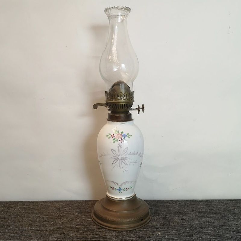 Quinqué de Cristal y Metal