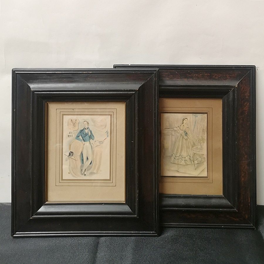 Pareja de Cuadros del pintor José Luis Florit