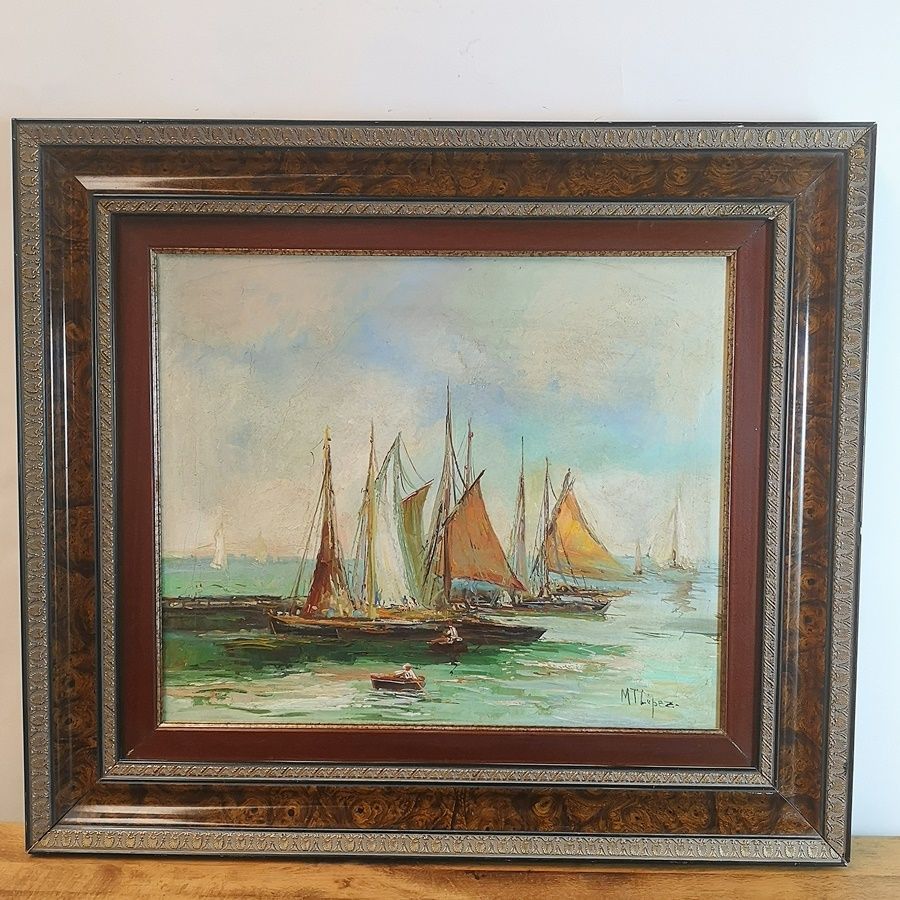 Óleo Marina Firmado López