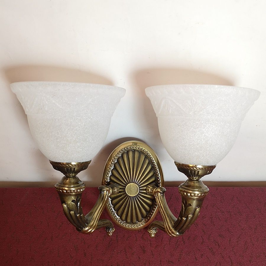 Aplique Doble Bronce y Cristal