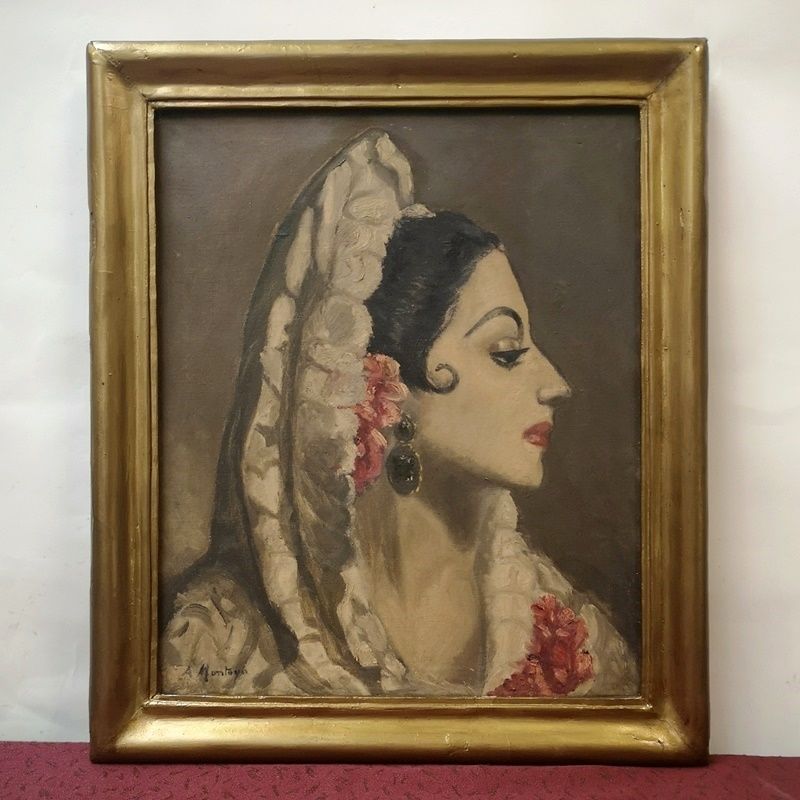 Retrato al Óleo de Lola Flores Retrato al Óleo de Lola Flores