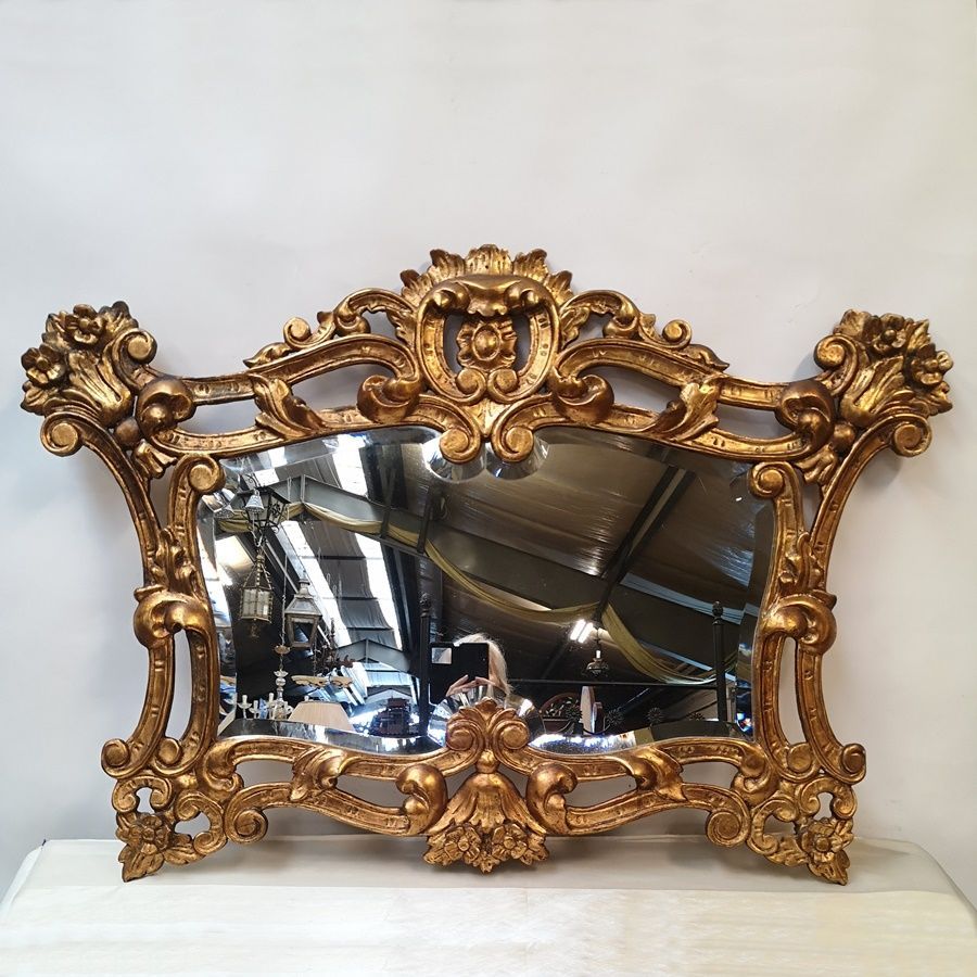 Espejo Antiguo Marco Pan Oro