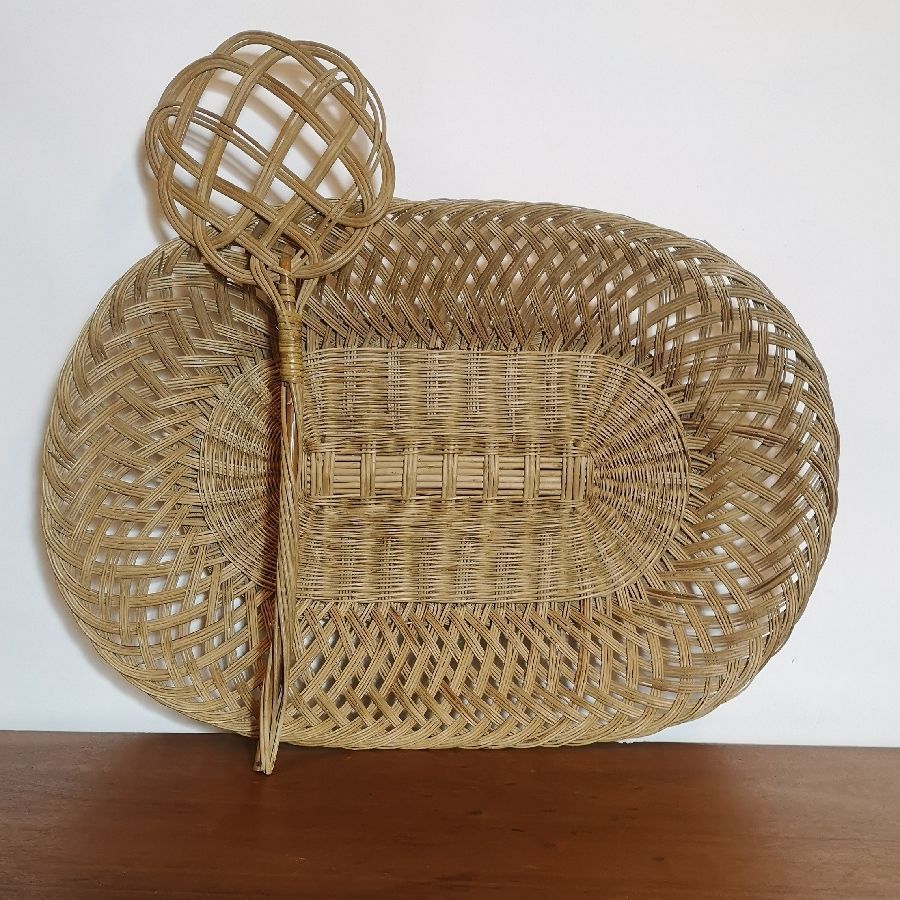 Conjunto Vintage de Caña Trenzada
