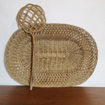 Conjunto Vintage de Caña Trenzada