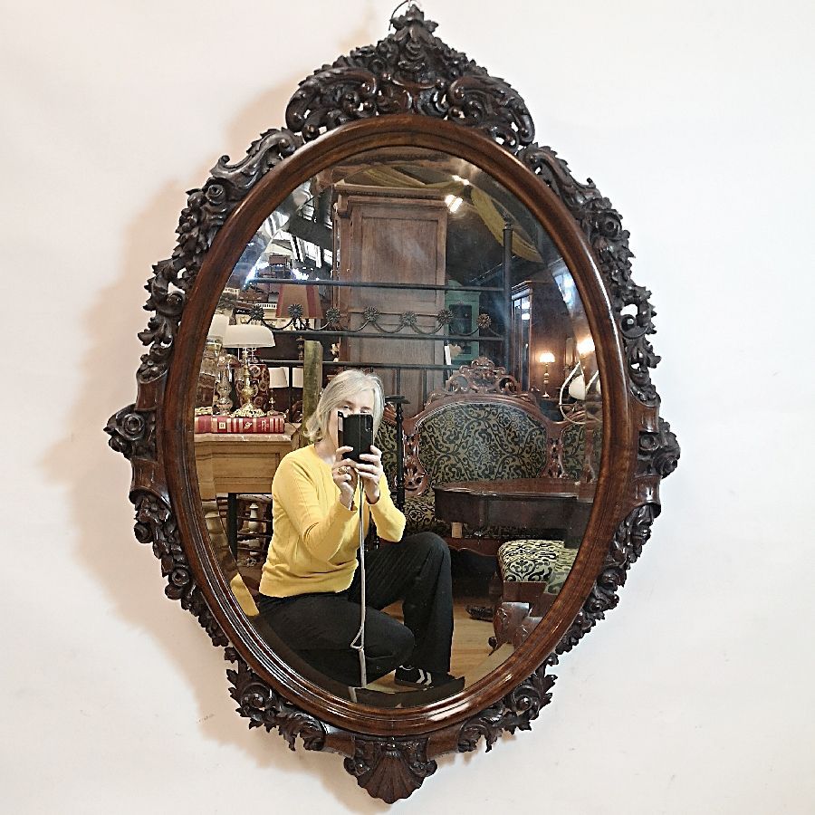 Espejo con Marco de Caoba
