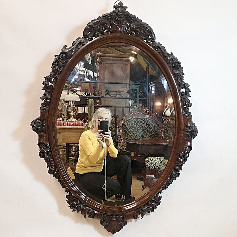 Espejo con Marco de Caoba