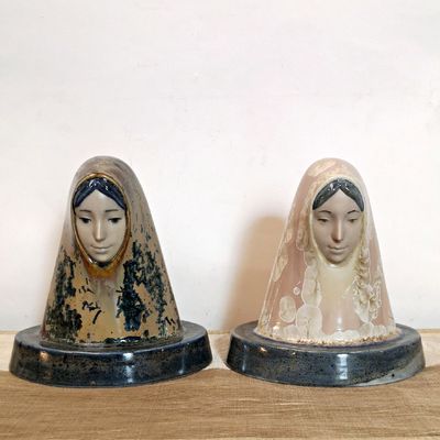 Par de Bustos de Porcelana Ruizart