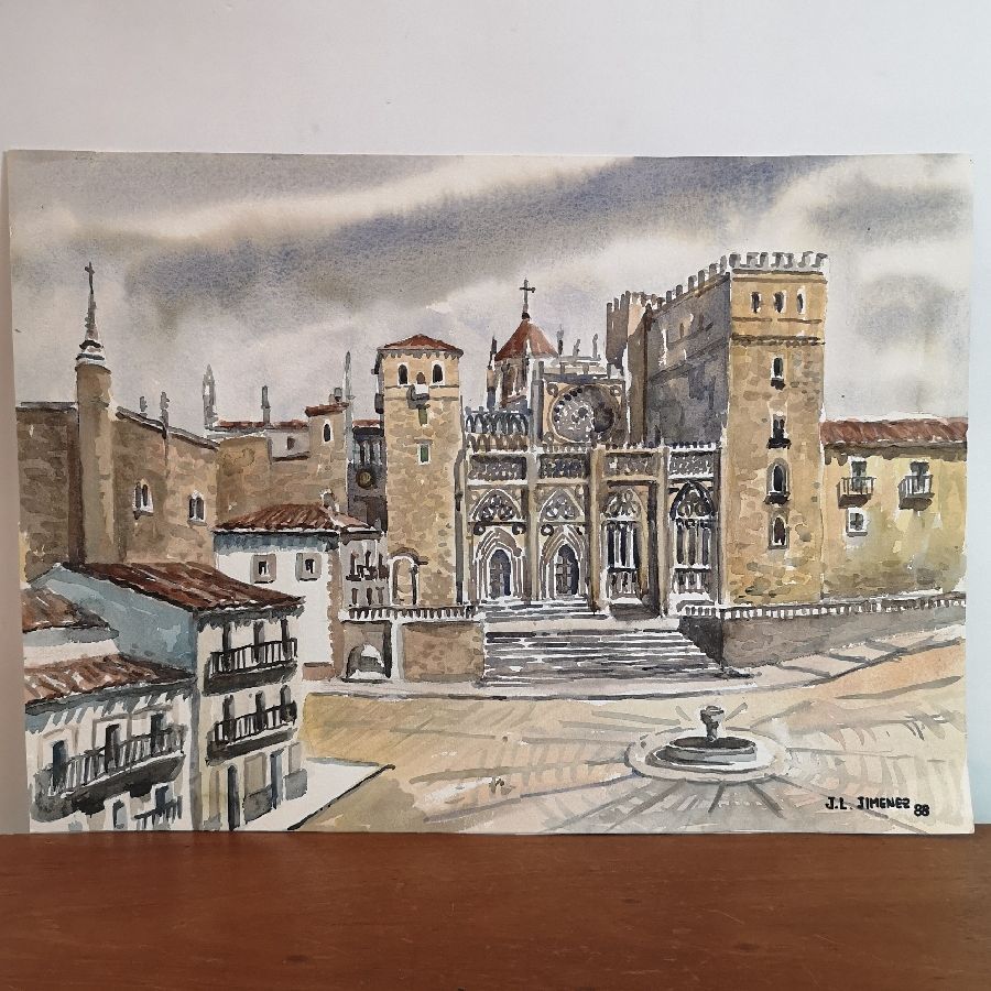 Acuarela del Real Monasterio de Nuestra Señora de Guadalupe Acuarela del Real Monasterio de Nuestra Señora de Guadalupe