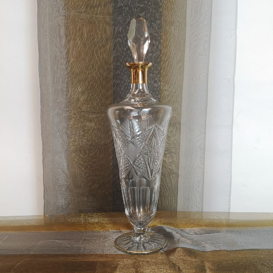 Botella de Cristal Tallado