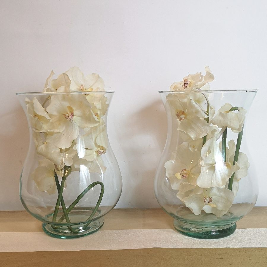 Par de Floreros de Cristal