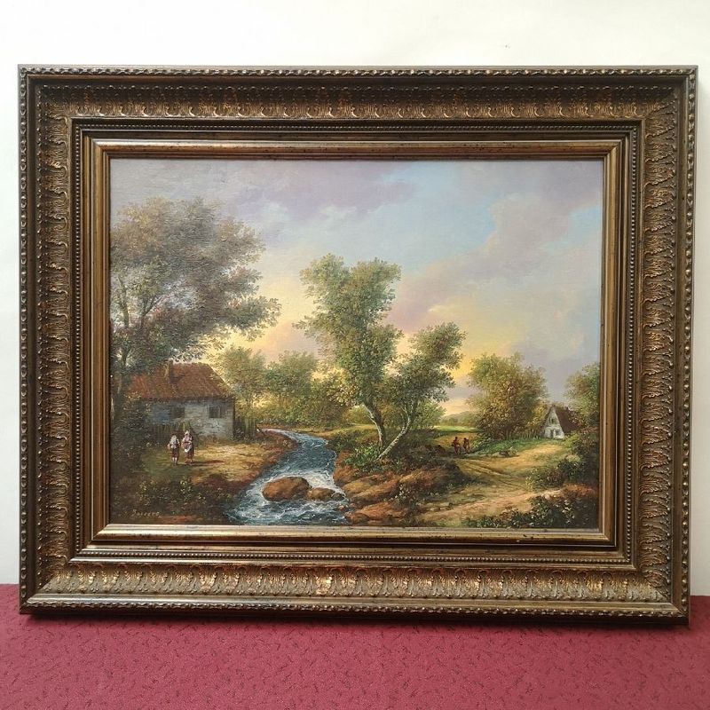 Óleo Paisaje Rural Firmado Barrero