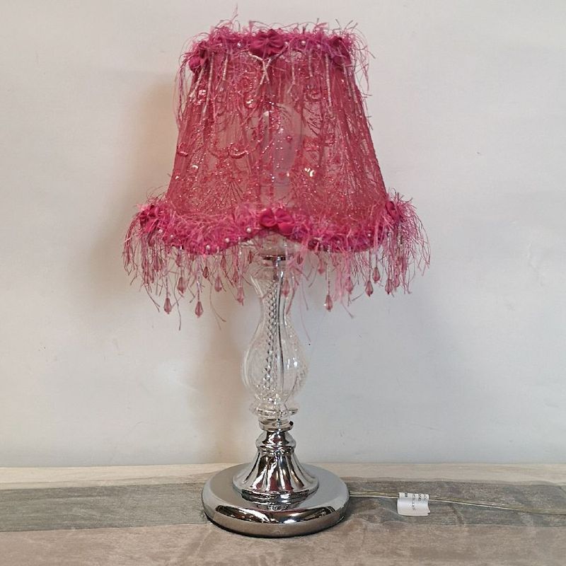 Lámpara de Sobremesa con Pantalla Rosa Lámpara de Sobremesa con Pantalla Rosa